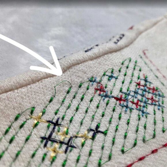 XXL Never Fully Dressed x Anthropologie embroidered work cardigan sweater - Picture 6 of 12